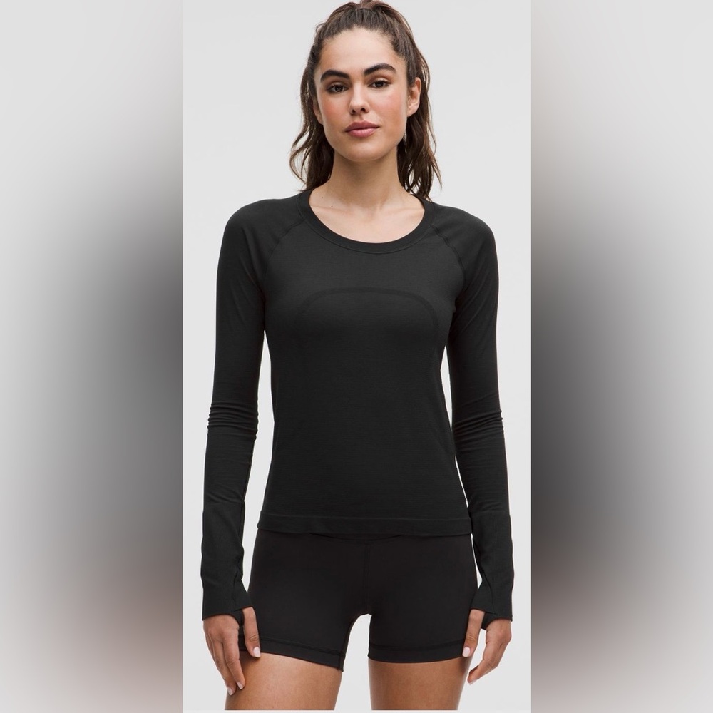 Lululemon Swiftly Tech Long Sleeve Race Length Black Size 6